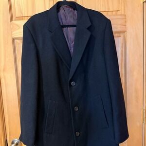 CIANNI CELLINI MENS WOOL DRESS COAT COLOR Black SZ 44L